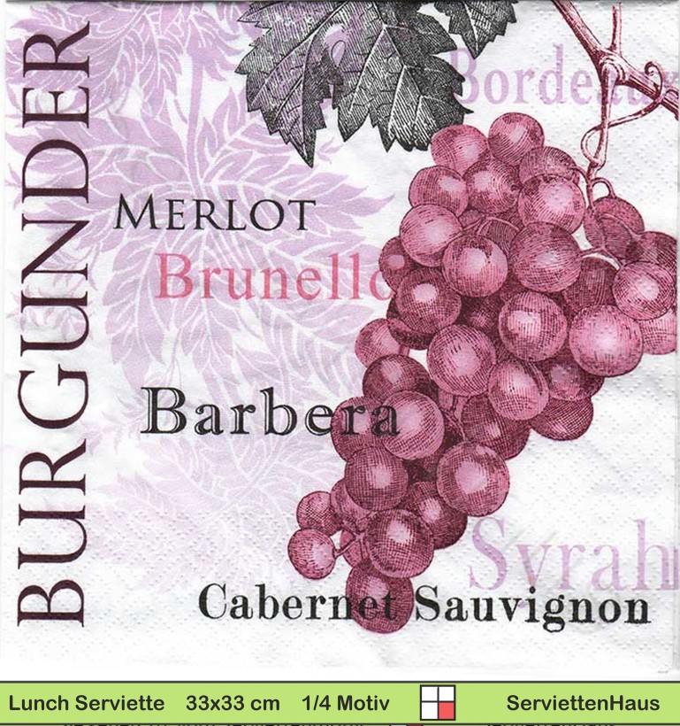 Burgunder Merlot - 1 Lunch Serviette